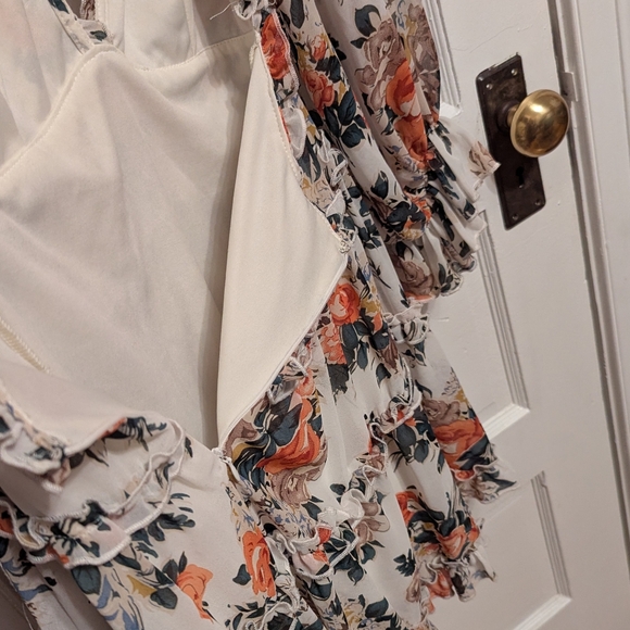 Open Back Floral Ruffle Dress - Picture 7 of 9